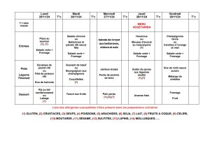 Menus semaine du 25/11/2024