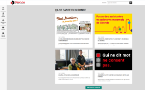 A l’honneur, sur le site internet du département et dans Gironde Mag