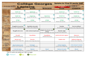 Menus semaine du 19/01/2026